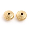 Matte Style Brass Textured Beads KK-L155-10B-2