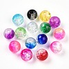 Baking Paint Transparent Crackle Glass Beads DGLA-Q018-6mm-M01-2