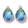 K9 Glass Imitation Tourmaline Pendants GLAA-Q069-02C-2