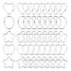 CHGCRAFT 50Pcs 5 Style Iron Keychain Clasps FIND-CA0003-95-1