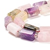 Natural Rose Quartz & Amethyst & Prehnite & Yellow Quartz Beads Strands G-G068-A22-01-4