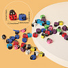5 Strands Handmade Polymer Clay Beads CLAY-SC0001-45A-3