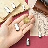 6Pcs 3 Styles 304 Stainless Steel Magnetic Clasps with Glue-in Ends STAS-CJ0003-26-4