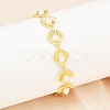 Brass Link Chain Bracelets for Women BJEW-A090-07B-G-3