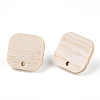 Ash Wood Stud Earring Findings EJEW-N017-011J-2