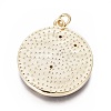 Brass Micro Pave Cubic Zirconia Pendants ZIRC-L083-013B-G-3