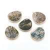 Natural Moss Agate Pendants G-E526-09I-1