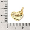 Rack Plating Brass Micro Pave Cubic Zirconia Pendants KK-K377-75G-3