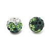 Handmade Polymer Clay Rhinestone Beads RB-CBAFAF8-01I-2