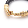 Retro Leather Cord Bracelets BJEW-L642-33G-2