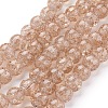 Crackle Glass Beads Strands X-CCG-Q001-10mm-07-2