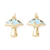 Autumn Theme Rack Plating Brass Micro Pave Colorful Cubic Zirconia Pendants KK-D073-06G-2