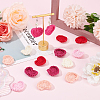18Pcs 6 Colors Heart Handmade Crochet Cotton Appliques AJEW-FG0002-47-4