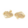 Brass Micro Pave Cubic Zirconia Pendants ZIRC-P106-07G-3