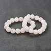 Natural Rose Quartz Beaded Stretch Bracelets BJEW-A117-E-11-1