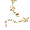 304 Stainless Steel Starfish Link Chains Bracelets for Women BJEW-JB13429-4