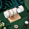 T-Shaped Bar Velvet Bracelet Display Stands with Wooden Base AJEW-WH0471-127B-4