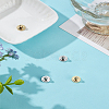 4Pcs 2 Colors Brass Ear Nuts FIND-LP0006-35-1
