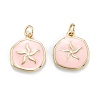 Brass Enamel Pendants KK-A155-11G-1