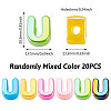 20Pcs UV Plating Opaque Acrylic European Beads OACR-TADJ0001-16U-3