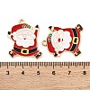 Christmas Theme Rack Plating Alloy Pendants X-FIND-M020-04G-02-3