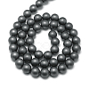 Frosted Non-magnetic Synthetic Hematite Round Bead Strands X-G-J344-8mm-3