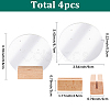 4 Bags Round Acrylic Couple Earring Display Stands EDIS-SC0001-17A-2