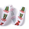 25 Yards Christmas Theme Printed Polyester Grosgrain Ribbon OCOR-C004-02H-3