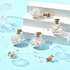 8Pcs Round Glass Bottle for Bead Containers BOTT-FS0001-03-10