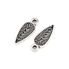 Tibetan Style Alloy Hollow Teardrop Charms PALLOY-A024-12AS-2