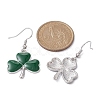 3 Pair 3 Style Saint Patrick's Day Alloy Enamel Dangle Earrings with Brass Pins for Women EJEW-JE05347-4