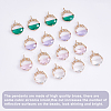 16Pcs 4 Colors Glass Pendants GLAA-GA0001-32-4