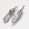 Tibetan Style Alloy Big Pendants TIBEP-G010-01AS-1