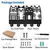 Wood & Iron Wall Mounted Hangers HJEW-WH0055-066-3