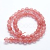 Cherry Quartz Glass Beads Strands G-I199-28-10mm-2