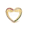 Brass Micro Pave Cubic Zirconia Open Cuff Rings RJEW-P186-04G-4