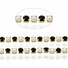 Brass Rhinestone Strass Chains CHC-N017-001A-A06-3