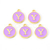 Golden Plated Alloy Enamel Charms ENAM-S118-10Y-2
