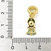 Rack Plating Brass & Cubic Zirconia & ABS Plastic Pearl European Pendants KK-Z067-61D-G-3