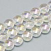 Electroplate Glass Beads Strands X-EGLA-Q098-A05-1