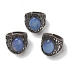 Opalite Oval Adjustable Rings RJEW-K271-06R-19-1