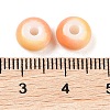 Opaque Spray Painted Glass Beads GLAA-G118-01D-3