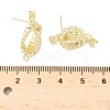 Brass Stud Earring Findings KK-Z106-03G-02-3