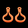 Opaque Solid Color Bulb Shaped Plastic Push Gate Snap Keychain Clasp Findings KY-R006-04-1