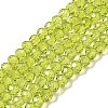 Transparent Baking Paint Glass Beads Strands DGLA-A034-T4mm-D05-1