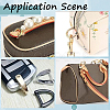 20Pcs Zinc Alloy Adjustable Alloy D Ring Clip Buckles for Bag Chain Strap with 2Pcs Iron Screwdriver FIND-GF0006-91C-6