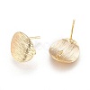 Drawbench Brass Stud Earring Findings KK-F738-41G-2