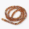 Electroplate Transparent Glass Beads Strands EGLA-A034-T8mm-R14-2