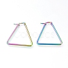 201 Stainless Steel Angular Hoop Earrings EJEW-A052-26D-M-1