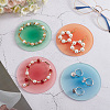 4Pcs 4 Colors Gradient Color Acrylic Cup Mats AJEW-GO0001-04-6